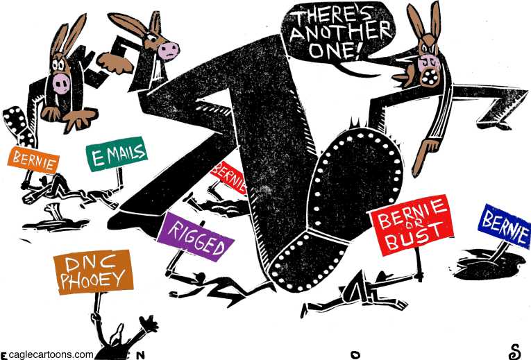 Political/Editorial Cartoon by Randall Enos, Cagle Cartoons on Clinton Wins Nomination