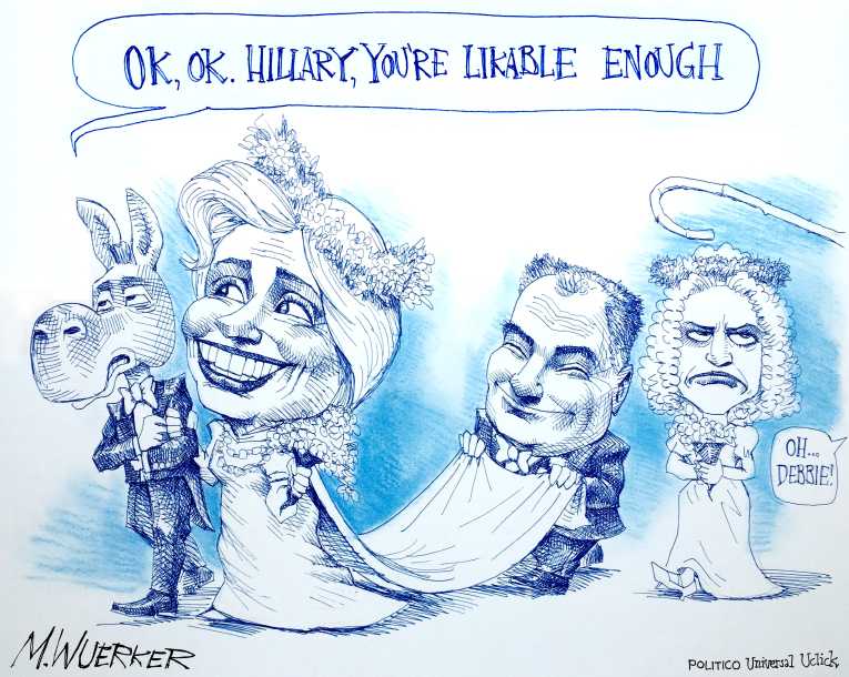 Political/Editorial Cartoon by Matt Wuerker, Politico on Clinton Wins Nomination