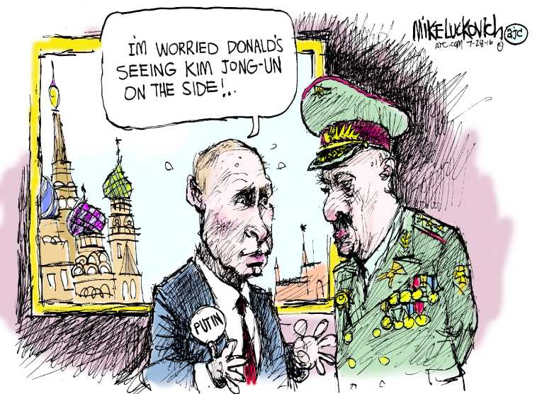 Political/Editorial Cartoon by Mike Luckovich, Atlanta Journal-Constitution on In Other News