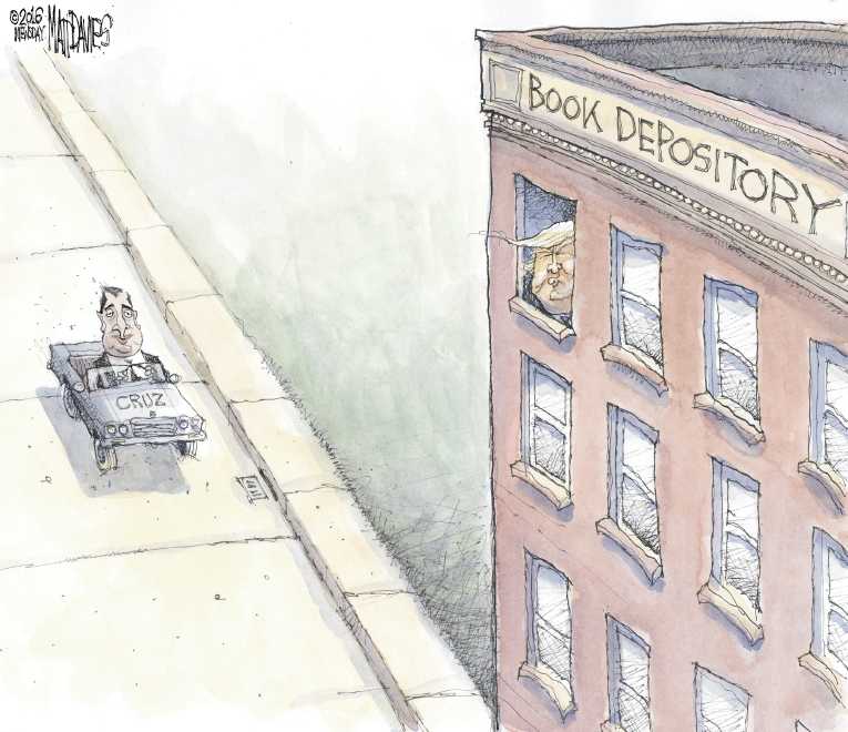 Political/Editorial Cartoon by Matt Davies, Journal News on Trump Message Hits Home