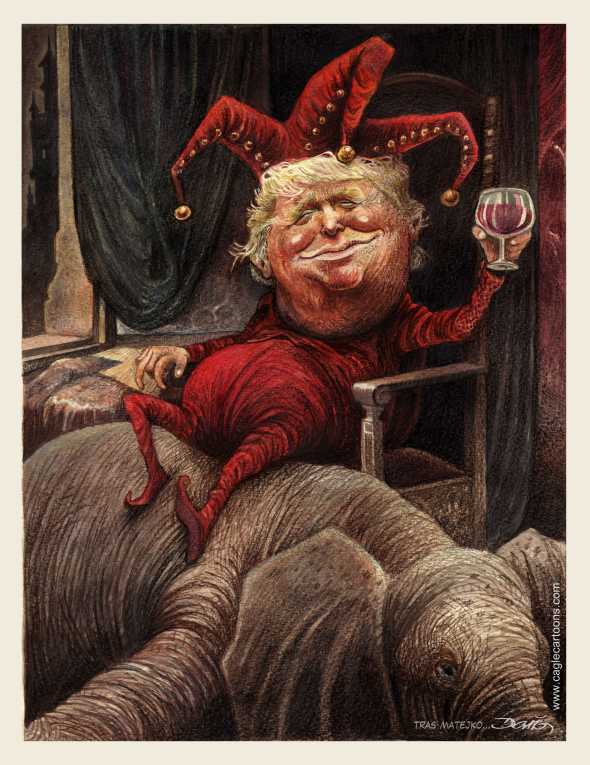 Political/Editorial Cartoon by Dario Castillejos, Imparcial de Oaxaca, Oaxaca, Mexico on Trump Message Hits Home
