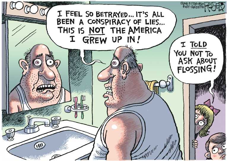 Political/Editorial Cartoon by Rob Rogers, The Pittsburgh Post-Gazette on In Other News