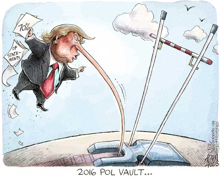 Political/Editorial Cartoon by Adam Zyglis, The Buffalo News on Trump Alters Immigration Position