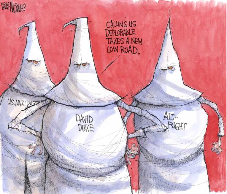 Political/Editorial Cartoon by Matt Davies, Journal News on Trump Closing the Gap