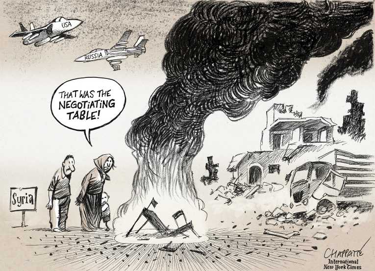 Political/Editorial Cartoon by Patrick Chappatte, International Herald Tribune on In Other News