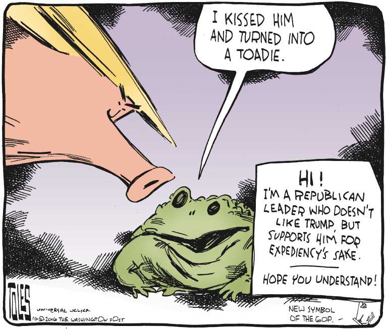 Political/Editorial Cartoon by Tom Toles, Washington Post on Race Too Close to Call