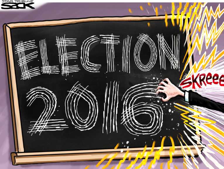 Political/Editorial Cartoon by Steve Sack, Minneapolis Star Tribune on Voters Distraught