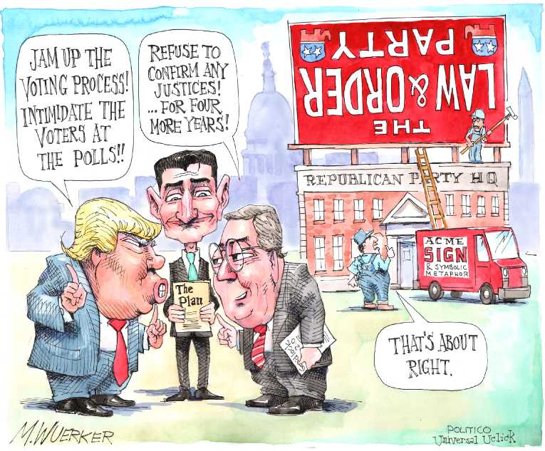 Political/Editorial Cartoon by Matt Wuerker, Politico on GOP Searching for Identity