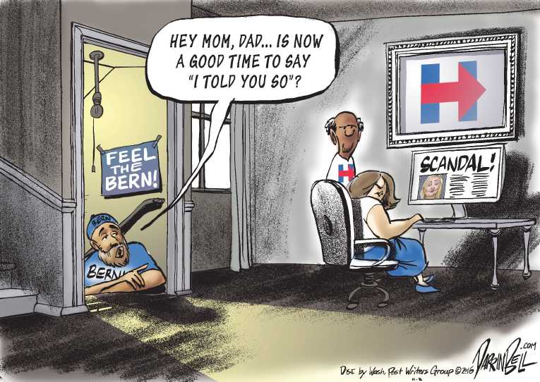 Political/Editorial Cartoon by Darrin Bell, Washington Post Writers Group on Hillary Under Fire