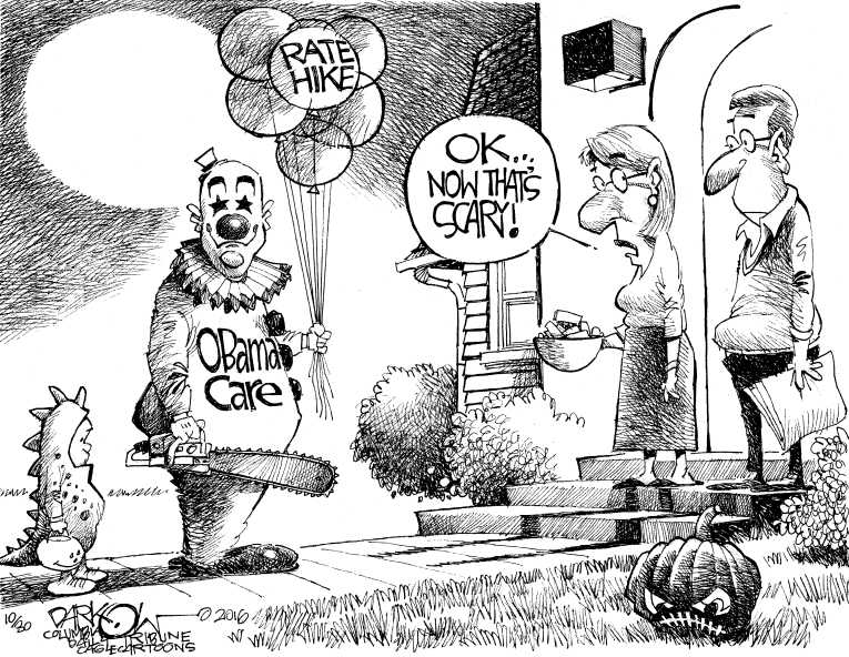 Political/Editorial Cartoon by John Darkow, Columbia Daily Tribune, Missouri on ObamaCare Under Fire
