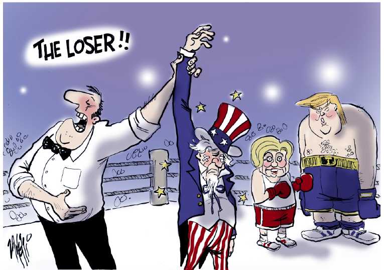 Political/Editorial Cartoon by Paul Zanetti, Australia on Too Close to Call Early