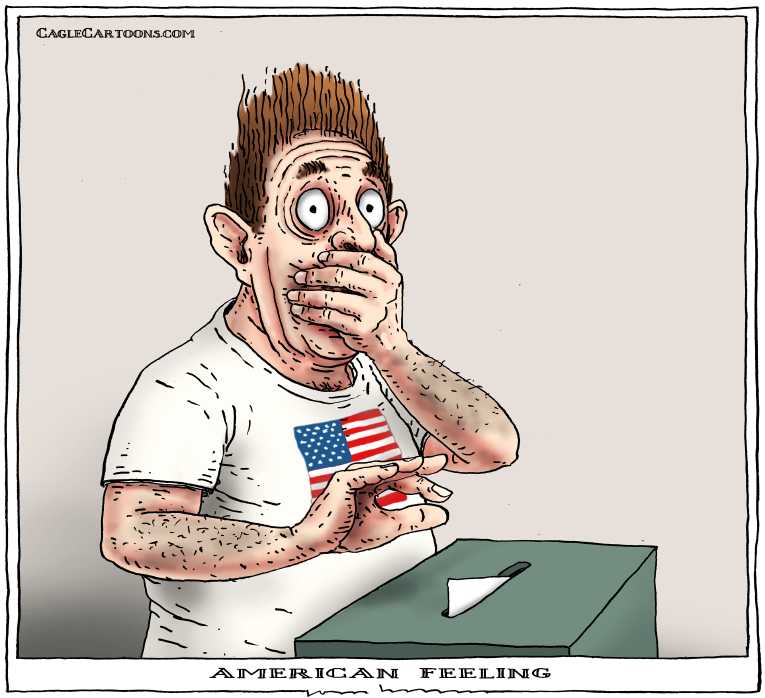 Political/Editorial Cartoon by Joep Bertrams, Het Parool, Amsterdam, Netherlands on Race Extremely Tight
