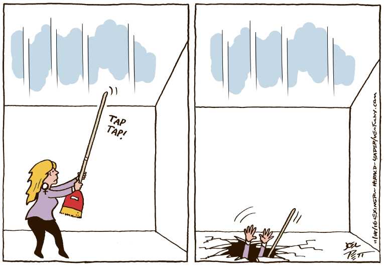 Political/Editorial Cartoon by Joel Pett, Lexington Herald-Leader, CWS/CartoonArts Intl. on Hillary Wins Popular Vote