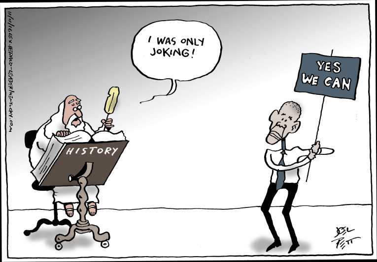 Political/Editorial Cartoon by Joel Pett, Lexington Herald-Leader, CWS/CartoonArts Intl. on Clinton Loss Stings Obama