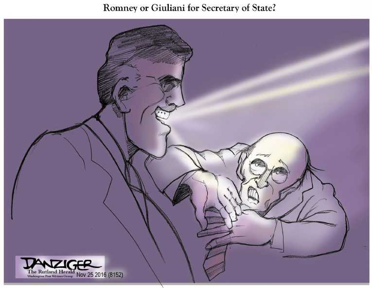 Political/Editorial Cartoon by Jeff Danziger on Trump Prepares