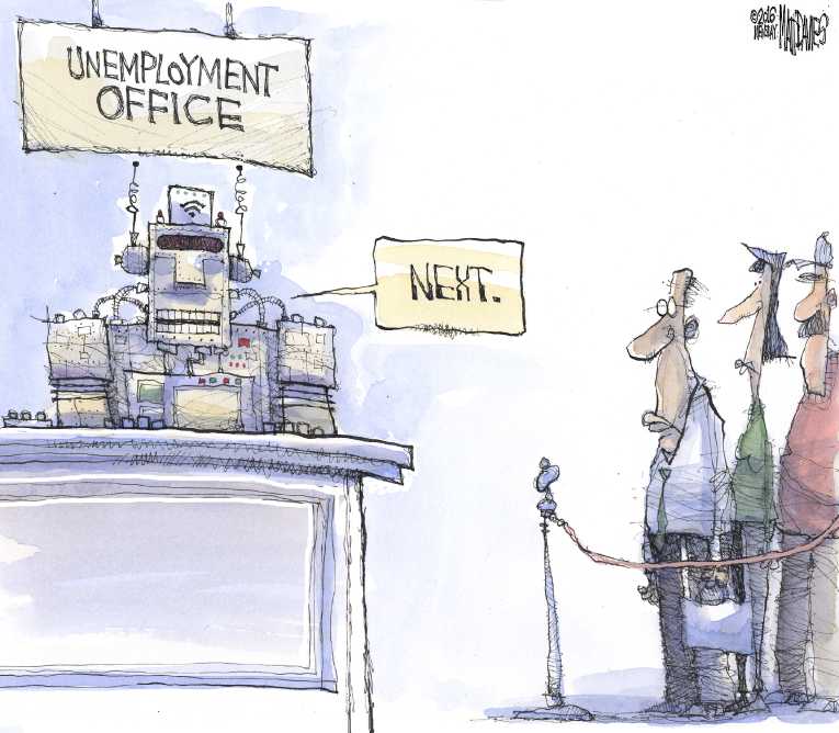 Political/Editorial Cartoon by Matt Davies, Journal News on Stock Market Hits Record High