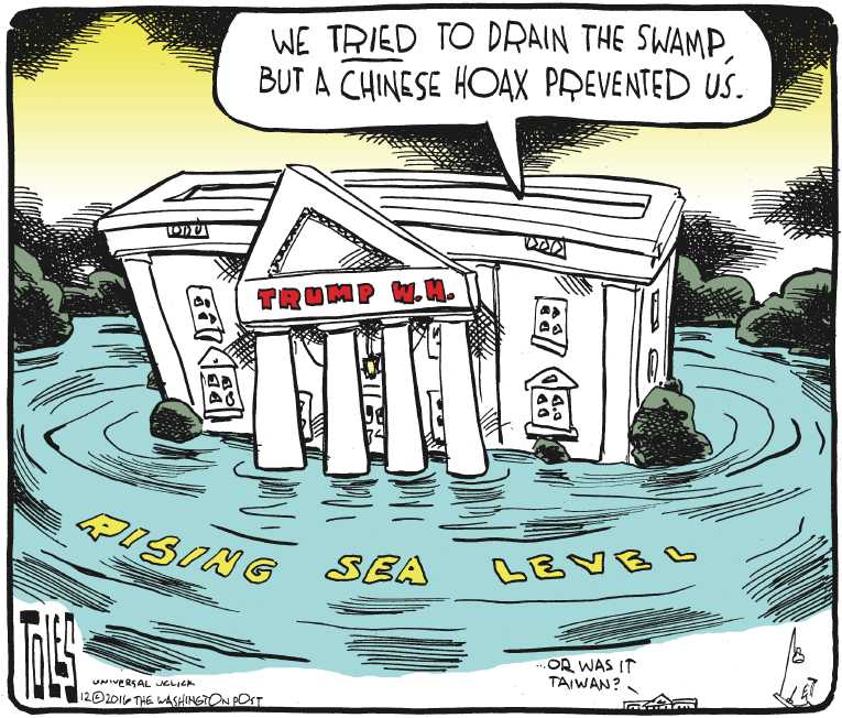 Political/Editorial Cartoon by Tom Toles, Washington Post on Trump’s Policies Taking Shape