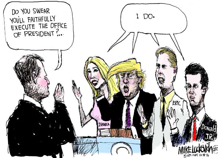 Political/Editorial Cartoon by Mike Luckovich, Atlanta Journal-Constitution on Electoral College Blows It