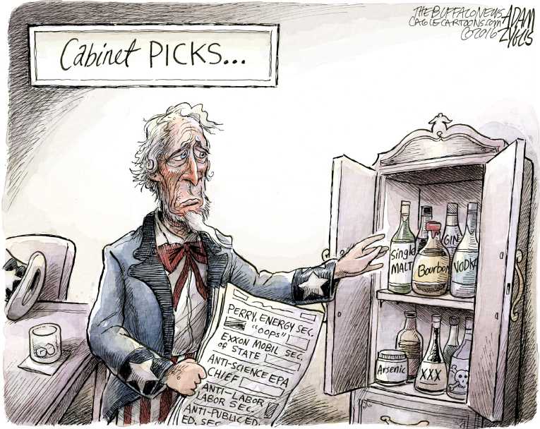Political/Editorial Cartoon by Adam Zyglis, The Buffalo News on Swamp Growing at Massive Rate