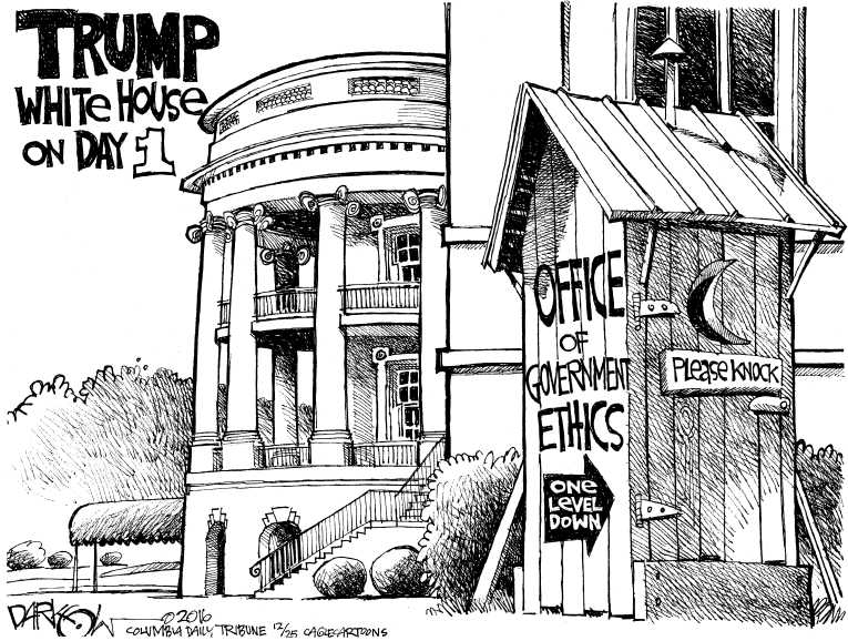 Political/Editorial Cartoon by John Darkow, Columbia Daily Tribune, Missouri on Trump Putting Pieces in Place