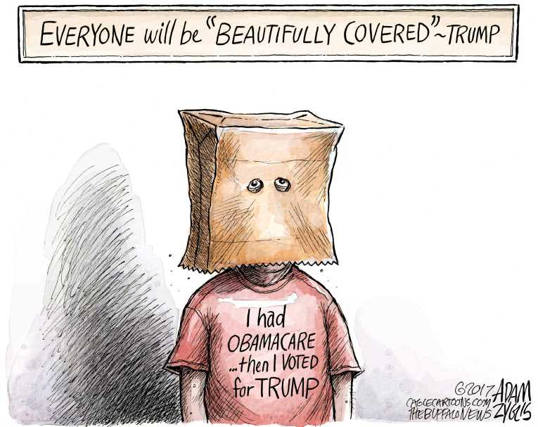 Political/Editorial Cartoon by Adam Zyglis, The Buffalo News on ObamaCare Repeal Likely