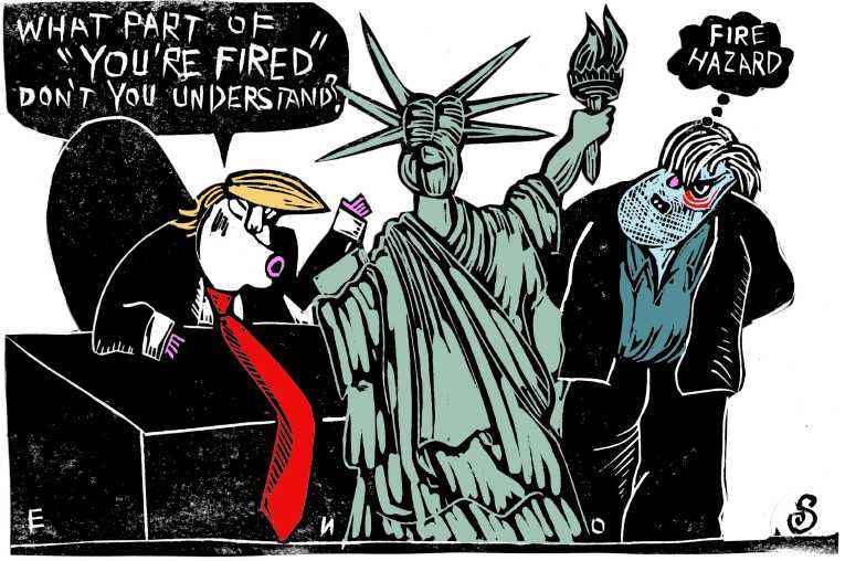 Political/Editorial Cartoon by Randall Enos, Cagle Cartoons on Bannon’s Power Grows
