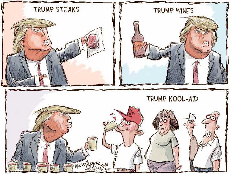 Political/Editorial Cartoon by Nick Anderson, Houston Chronicle on Alternative Reality Emerging