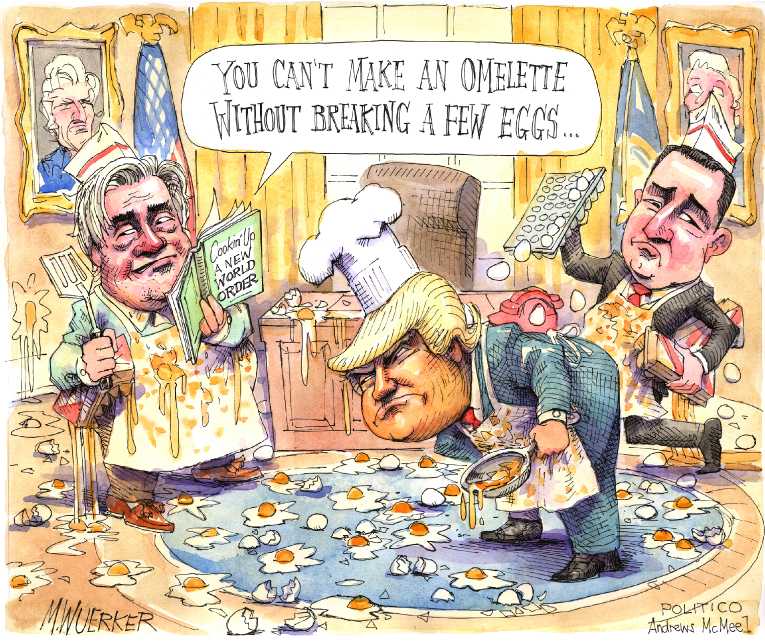 Political/Editorial Cartoon by Matt Wuerker, Politico on Trump Berates Judge