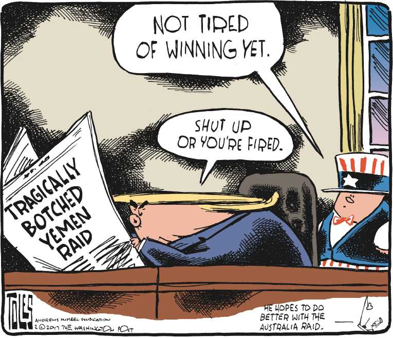 Political/Editorial Cartoon by Tom Toles, Washington Post on Trump Berates Judge
