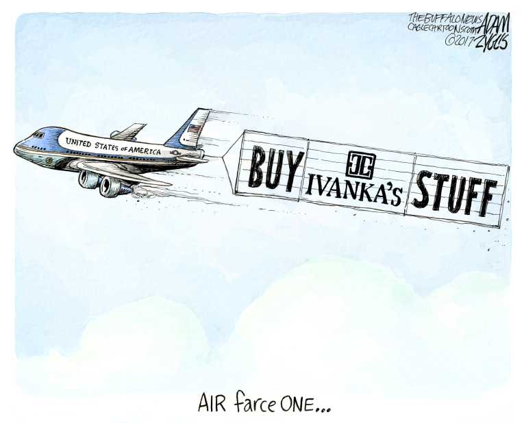 Political/Editorial Cartoon by Adam Zyglis, The Buffalo News on Trump Battling Nordstrom