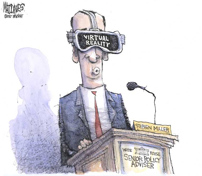 Political/Editorial Cartoon by Matt Davies, Journal News on Trump Staff Ups Ante