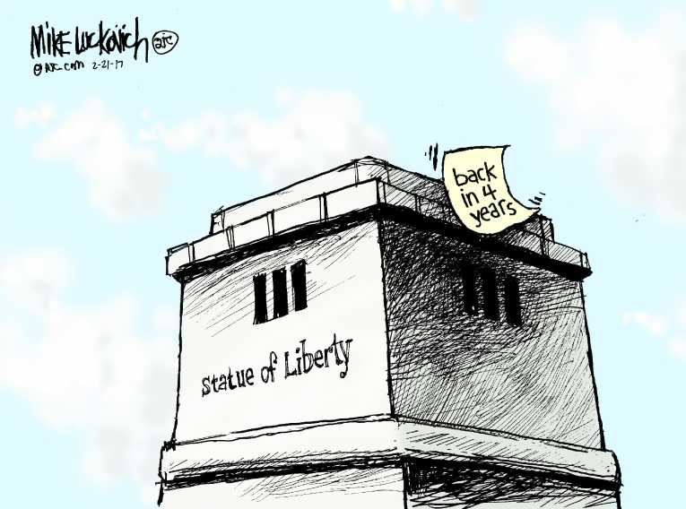 Political/Editorial Cartoon by Mike Luckovich, Atlanta Journal-Constitution on In Other News