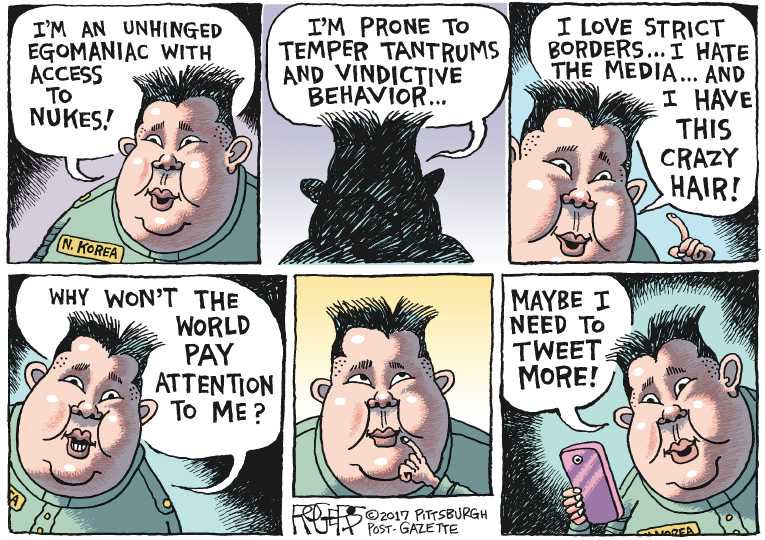 Political/Editorial Cartoon by Rob Rogers, The Pittsburgh Post-Gazette on In Other News