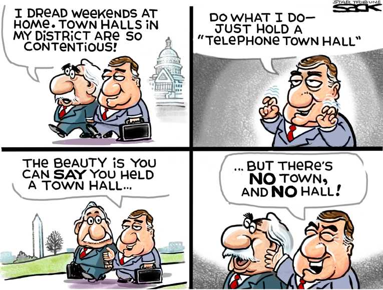 Political/Editorial Cartoon by Steve Sack, Minneapolis Star Tribune on Citizens Are Angry