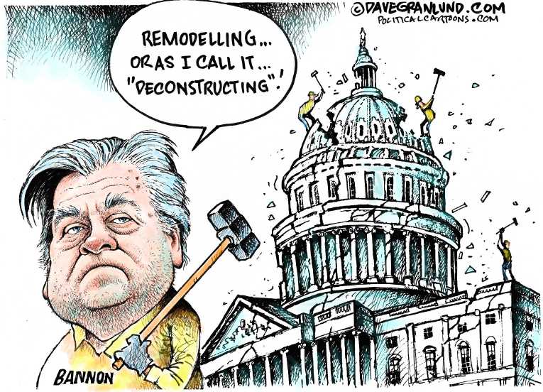 Political/Editorial Cartoon by Dave Granlund on Trump Delivering on Promises