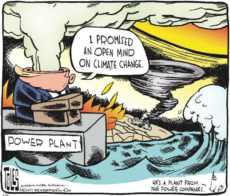 Political/Editorial Cartoon by Tom Toles, Washington Post on Trump Delivering on Promises
