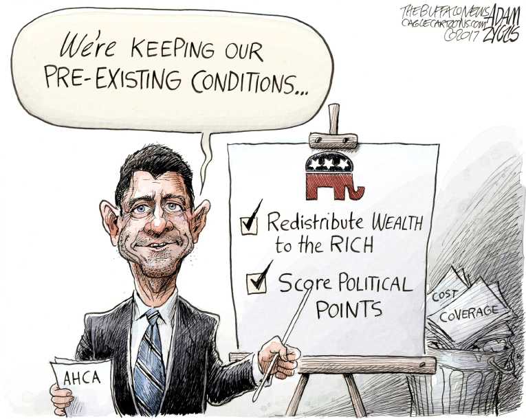 Political/Editorial Cartoon by Adam Zyglis, The Buffalo News on GOP Care Unveiled