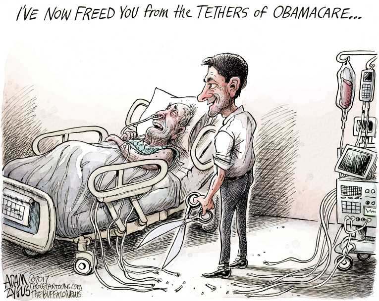 Political/Editorial Cartoon by Adam Zyglis, The Buffalo News on House to Vote on Replacement