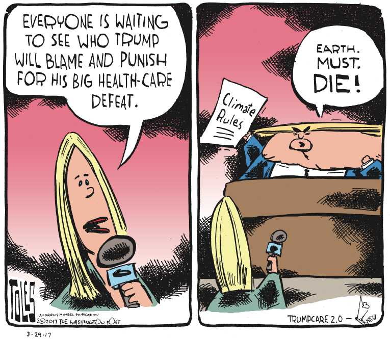 Political/Editorial Cartoon by Tom Toles, Washington Post on ObamaCare Survives Intact