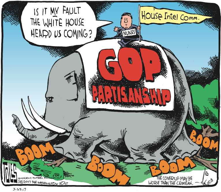 Political/Editorial Cartoon by Tom Toles, Washington Post on Trump Under FBI Investigation