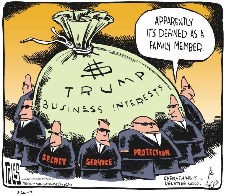Political/Editorial Cartoon by Tom Toles, Washington Post on Trump: “Doing Great”