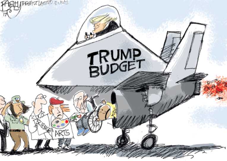 Political/Editorial Cartoon by Pat Bagley, Salt Lake Tribune on Trump’s Ratings Break Record