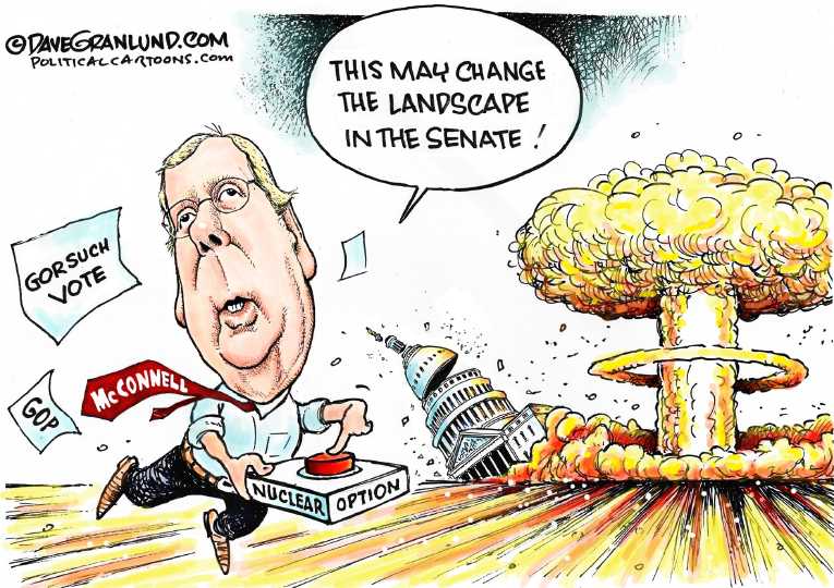 Political/Editorial Cartoon by Dave Granlund on Gorsuch Sworn In