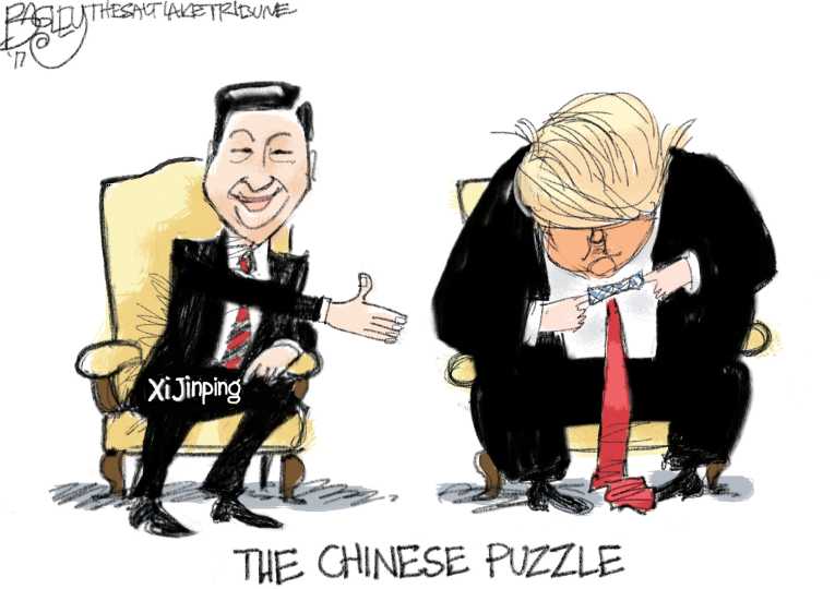 Political/Editorial Cartoon by Pat Bagley, Salt Lake Tribune on Trump Bombs Environment