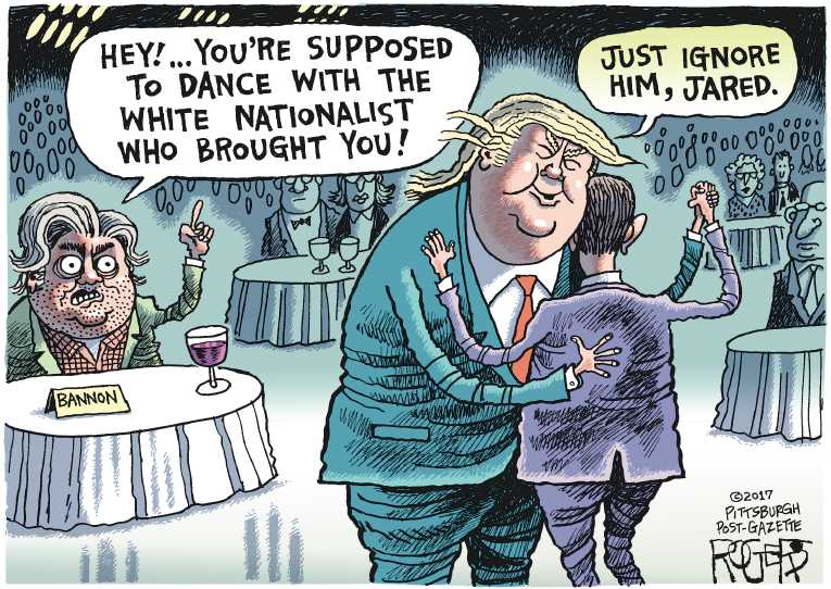 Political/Editorial Cartoon by Rob Rogers, The Pittsburgh Post-Gazette on Trump Staff Shaken Up