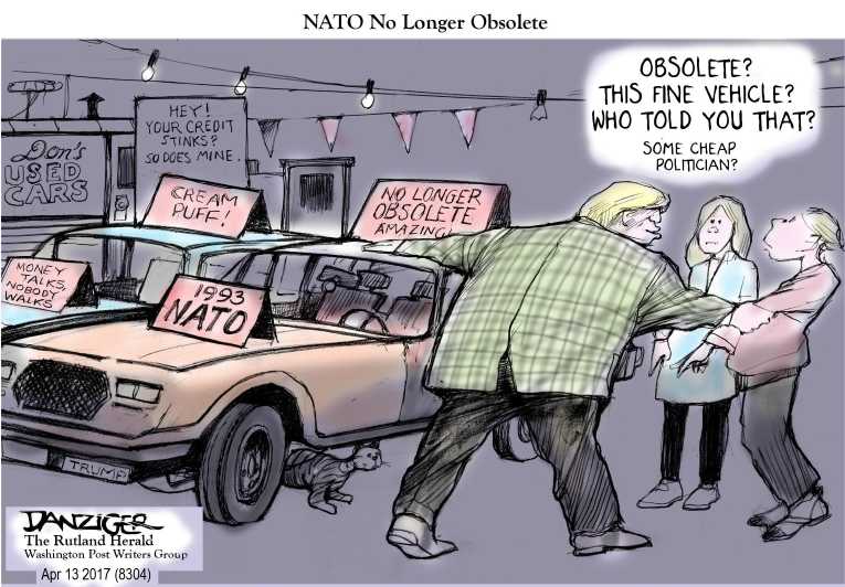 Political/Editorial Cartoon by Jeff Danziger on Trump Attacks Domestic Policies