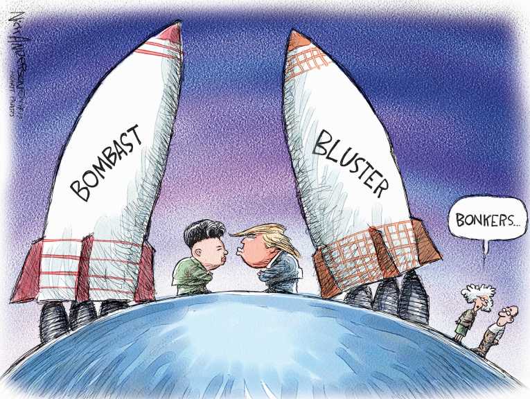 Political/Editorial Cartoon by Nick Anderson, Houston Chronicle on Trump Delivering on Promises