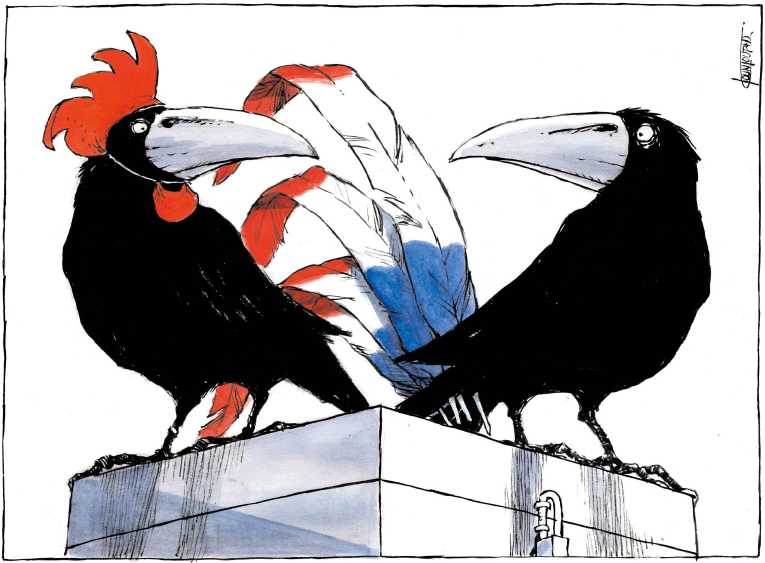 Political/Editorial Cartoon by Daryl Cagle, Cagle Cartoons on France Faces Runoff Election