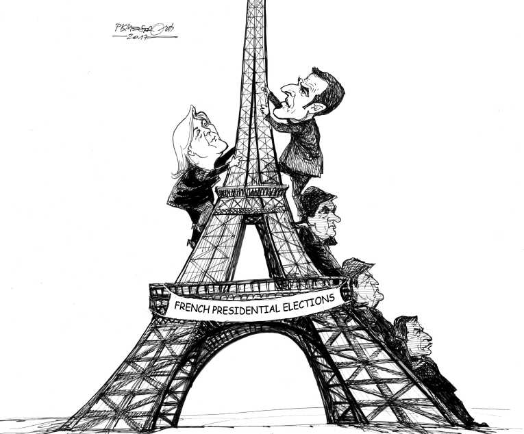 Political/Editorial Cartoon by Daryl Cagle, Cagle Cartoons on France Faces Runoff Election