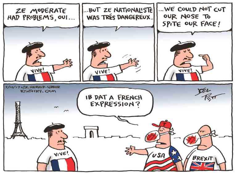 Political/Editorial Cartoon by Joel Pett, Lexington Herald-Leader, CWS/CartoonArts Intl. on Trump Profits Up